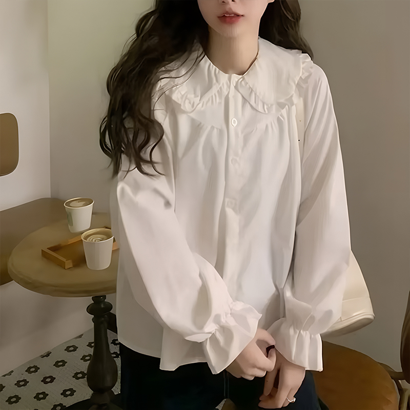 Bluse, Langarm-Bluse, Schleifenbluse, Bluse mit Kragen
